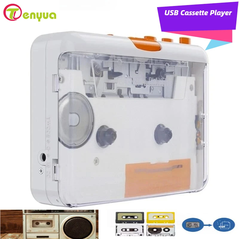 

USB-кассетный конвертер Plug and Play Портативный MP3-плеер с наушниками для IPod ПК