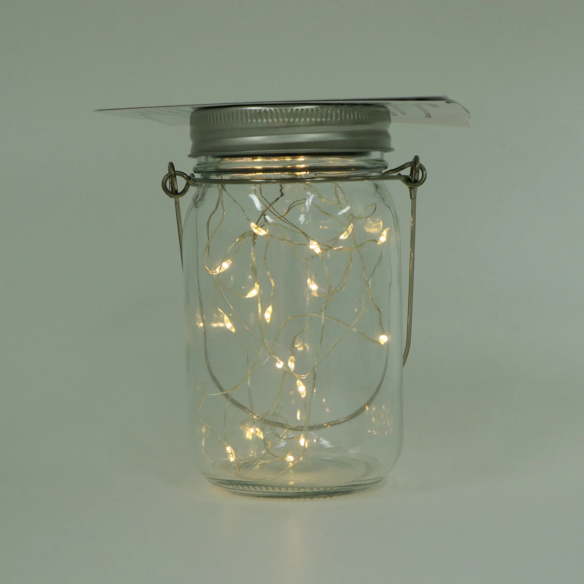 

Mason Jar Lights LED Solar Powered Hanging Lamp with Cover for Garden Balcony Outdoor Decoration Warm Atmosphere