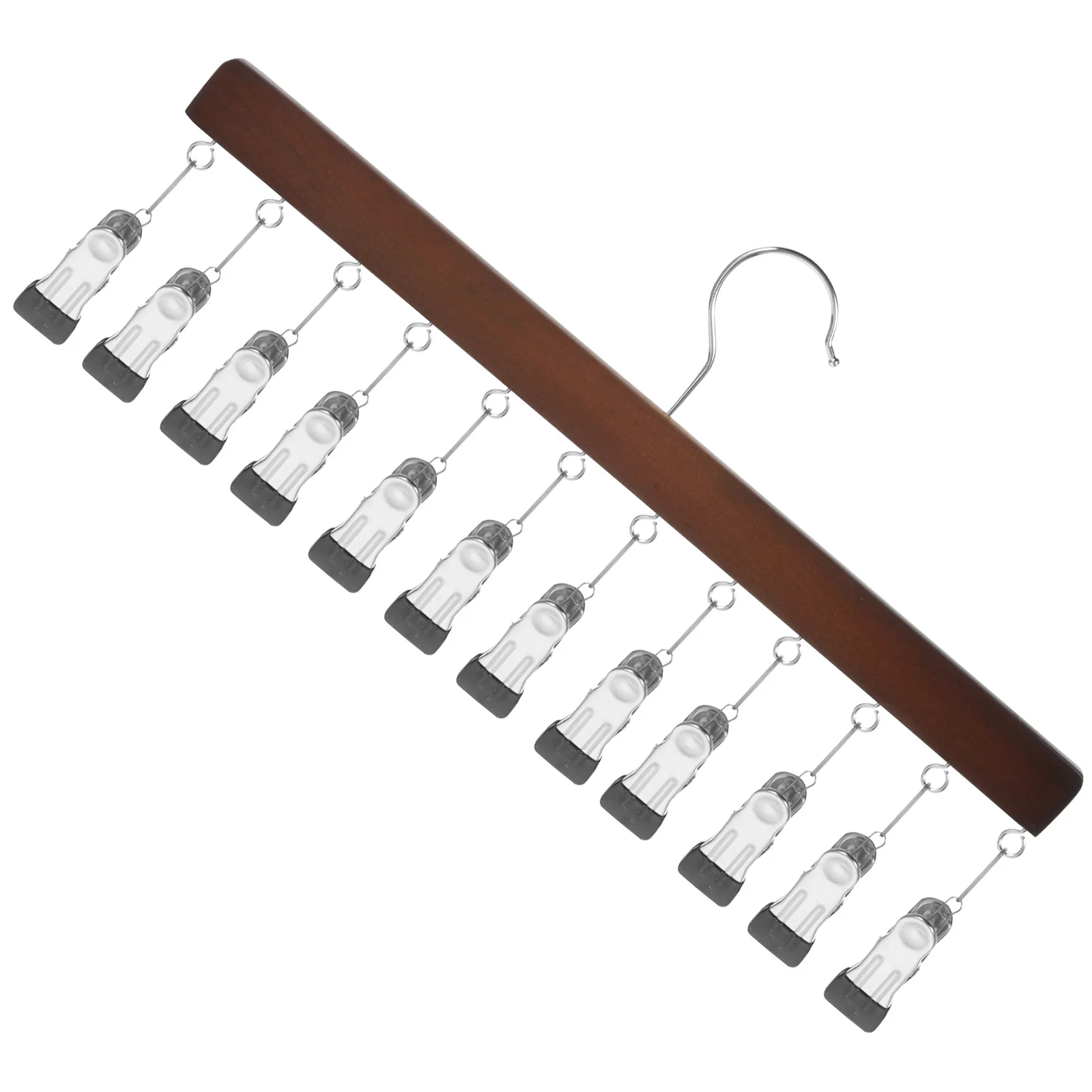 Sturdy Wooden Clothes Storage Hanger Clips Hat Holder Space Saver Organizer for Bras Socks Towels Hat Organizer