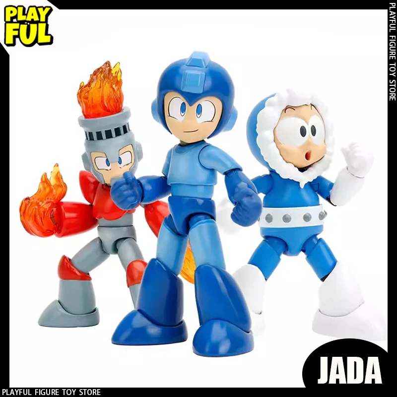 In Stock Original Jada Toys 1/12 Rockman Anime Figure Iceman Fireman Fc Game Rockman2 Jd34221 Action Figure Doll Toys Kids Gift