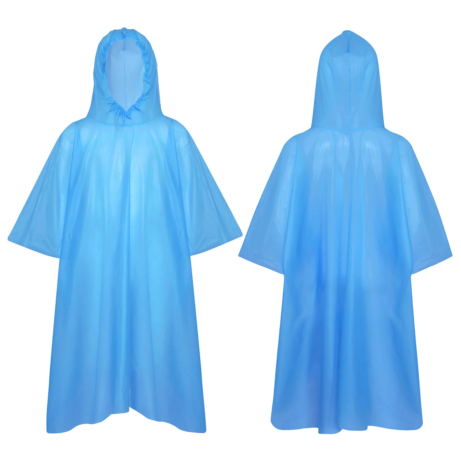 

New Kids Boys Girls Disposable Water Resistant Raincoat Rain Poncho with Drawstring Hood for School Travel Cycling Outdoor Wear