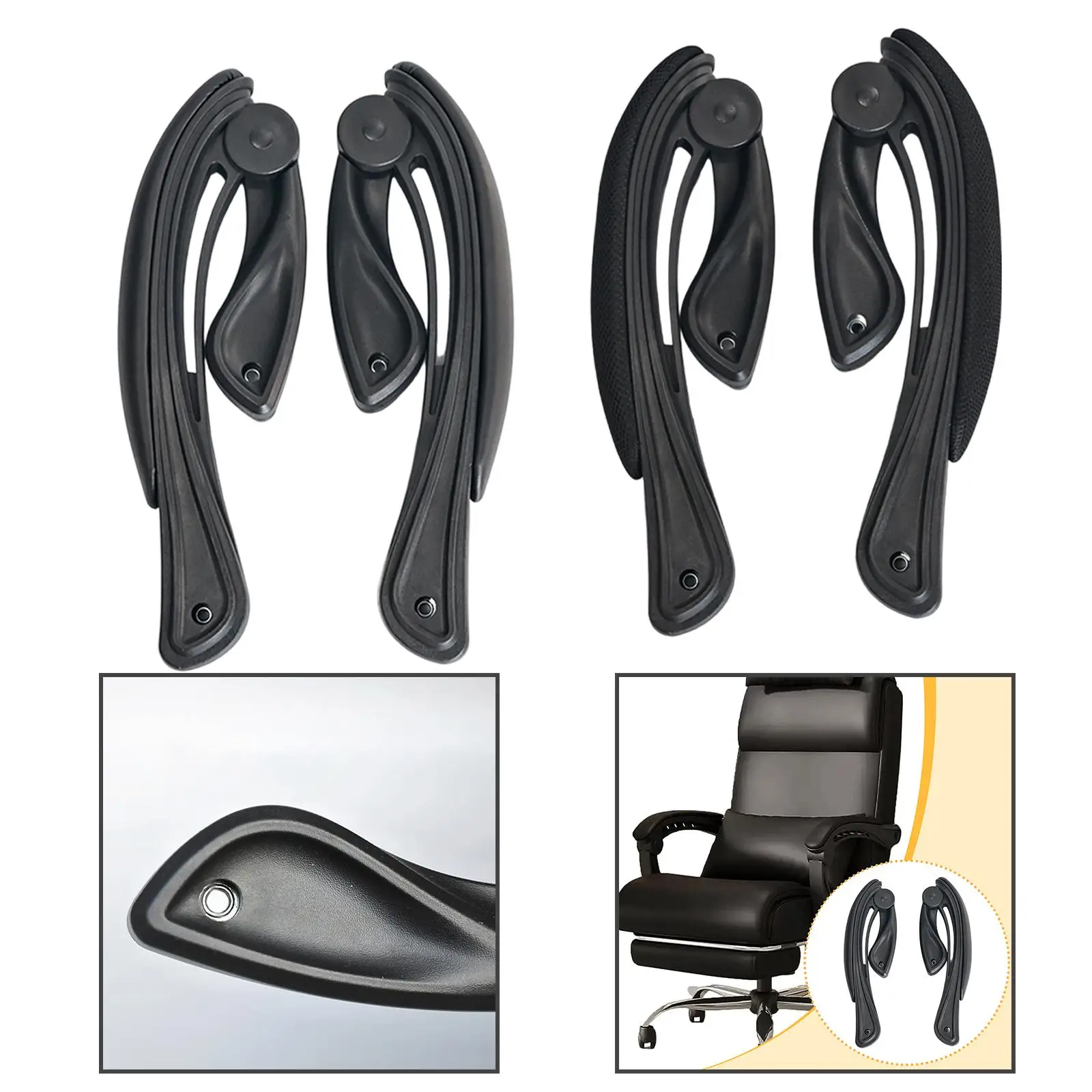 Office Chair Adjustable Arms Chair Armrests Replacement Office Chair Parts