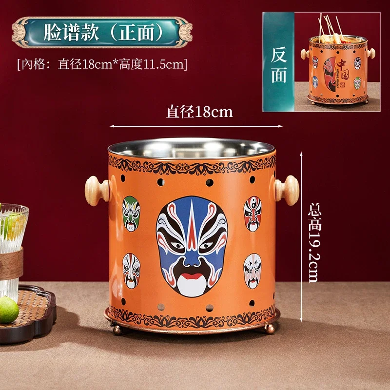 Alcohol Stove Hot Pot National Style Retro Shabu Special Internet Celebrity Skewer  Spicy Skewer Bobo Chicken Pot