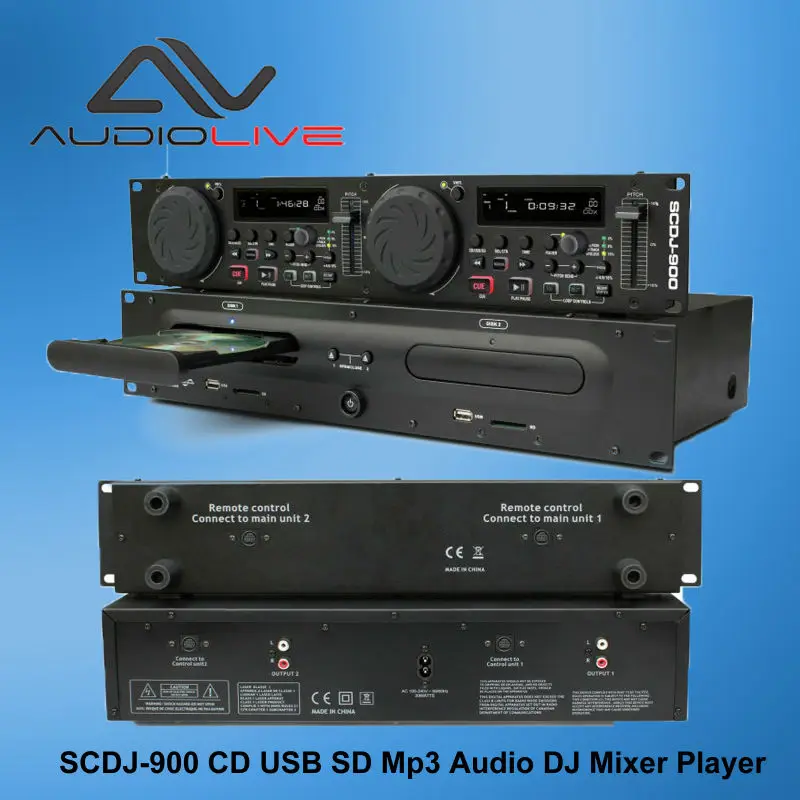 Imagem -03 - Dobro Profissional Usb sd Mp3 Player Montagem em Rack Scdj-900 19 cd