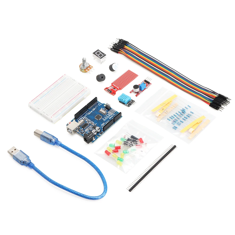 TSCINBUNY Basic Starter Kit for Arduino R3 Programming DIY Electronics Educational Learning Kit with Programed Codes Instruction