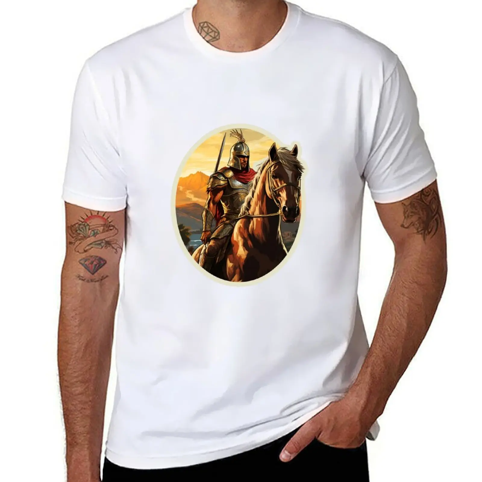 

Cyber Spartan // Horse // Sparta // Spartan Warrior Spartan Blue warrior T-Shirt t shirts for man cotton funny T-Shirt