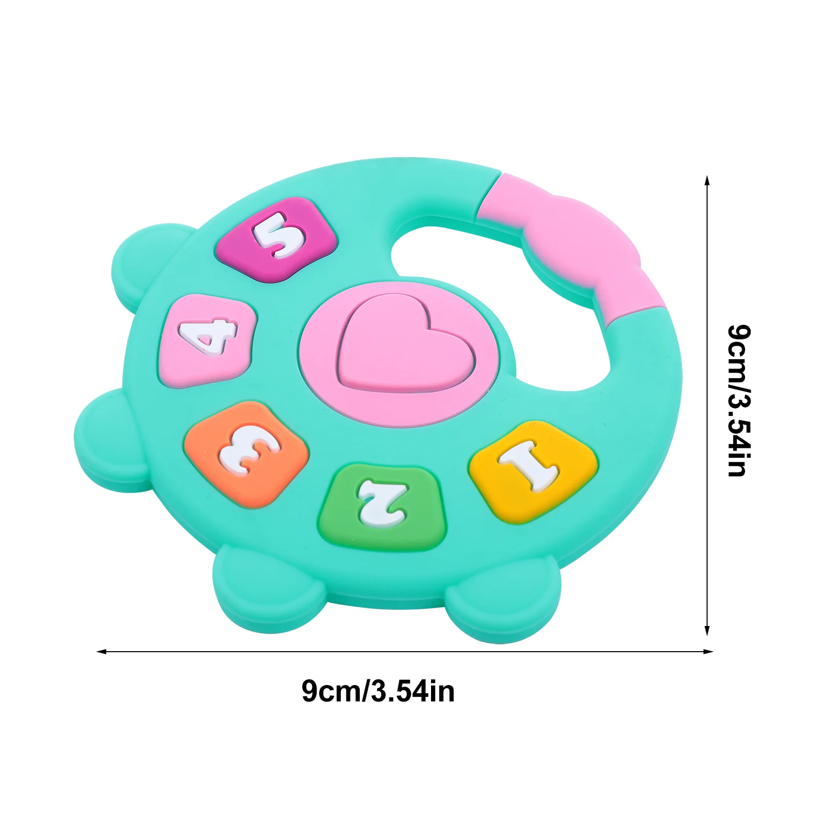 قطعة واحدة من عضاضة المولي الرقمية اللطيفة المصنوعة من السيليكون الآمن مثالية لمضغ الأطفال وتخفيف التسنين #2