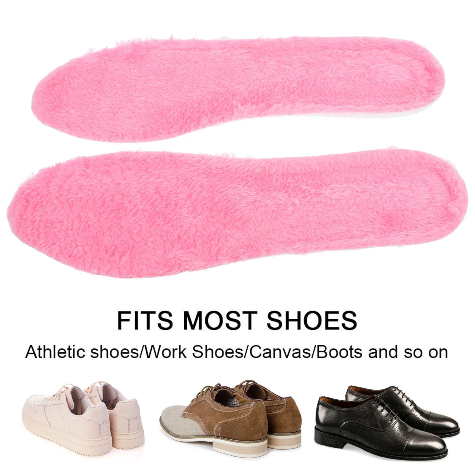 

Winter Warm Insoles Self-Heating Thickened Shock Absorption Breathable Shoe Inserts for Sports Boots Sneakers Slippers Cushion