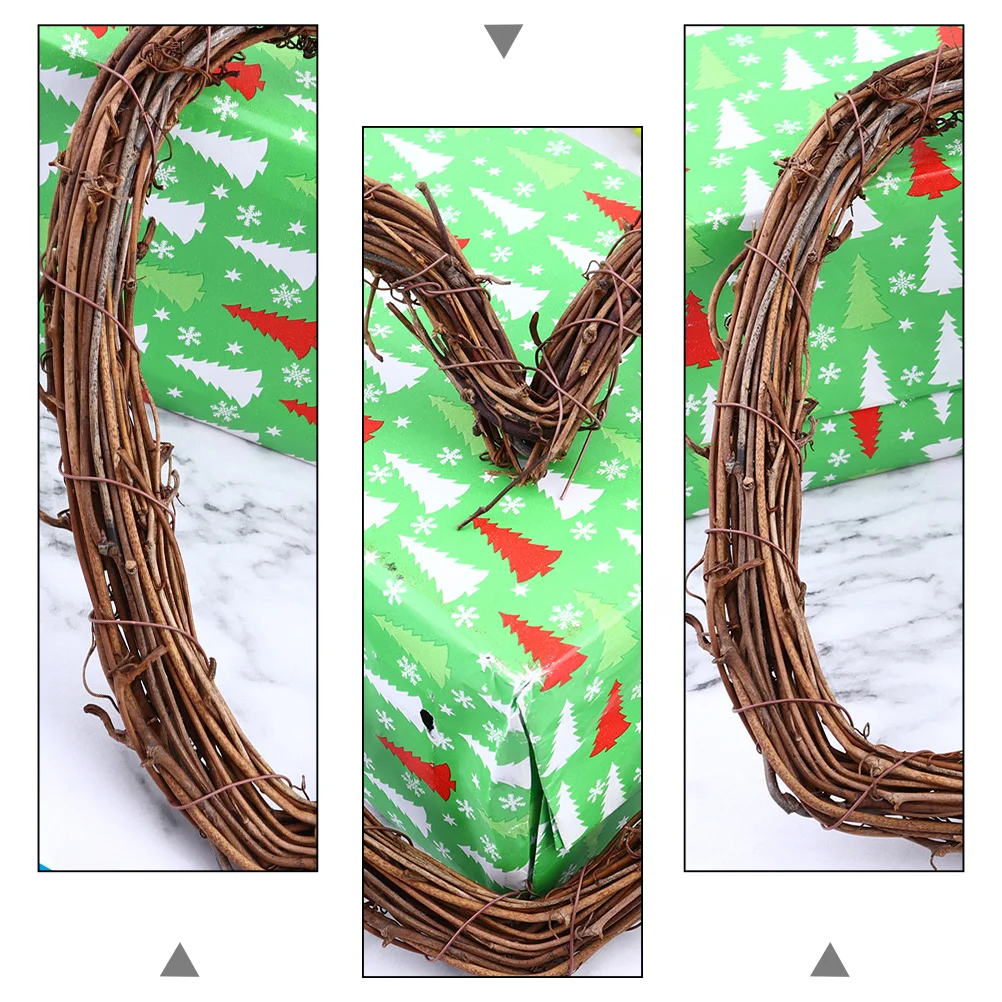 

3pcs Heart Shaped Garland Decorations Christmas Tree naments Rattan Hangings Love Shape Adornments Holiday Pendant DIY Materials