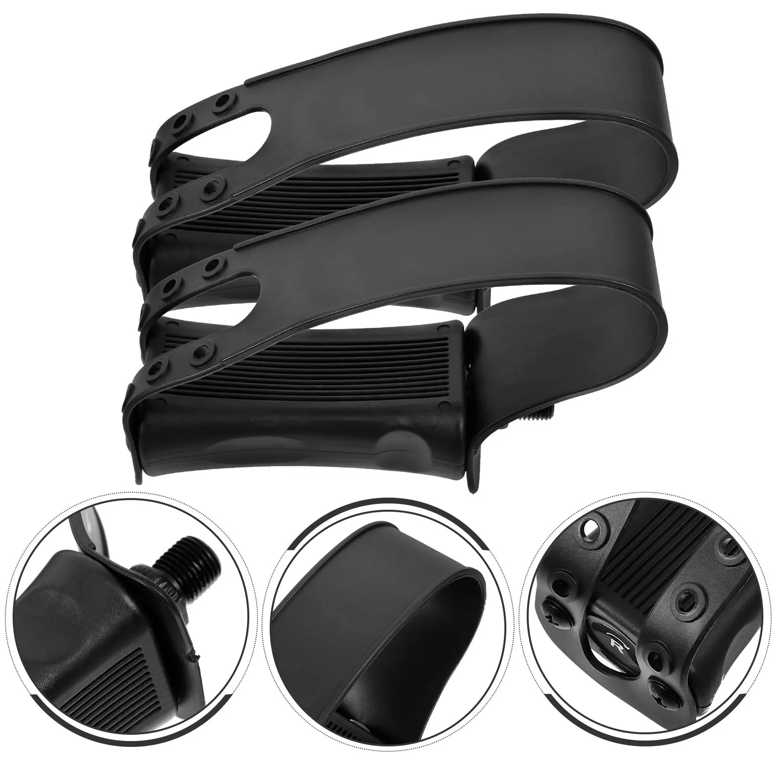 

Пара педалей для велотренажера с нескользящим покрытием, регулируемым ремнем, прочные сменные аксессуары для велотренажера