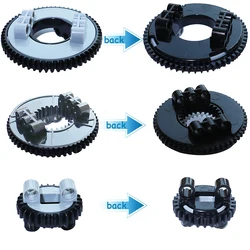 High-Tech Parts 28 56 60 Tooth Turntable 18938 18939 48452 50163 99009 99010 2855 2856 MOC Technical Parts Building Block Bricks