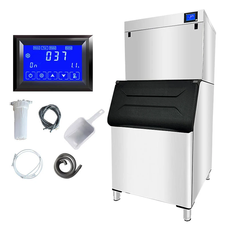 

Машина для изготовления кубиков льда, 200 кг, автоматическая машина для изготовления блоков льда, коммерческая машина для изготовления льда для деловой еды, магазина