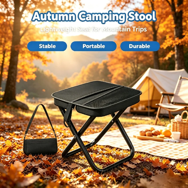 Outdoor Camping Folding Chair - Portable Folding Camping Stool Loadbearing Lightweight