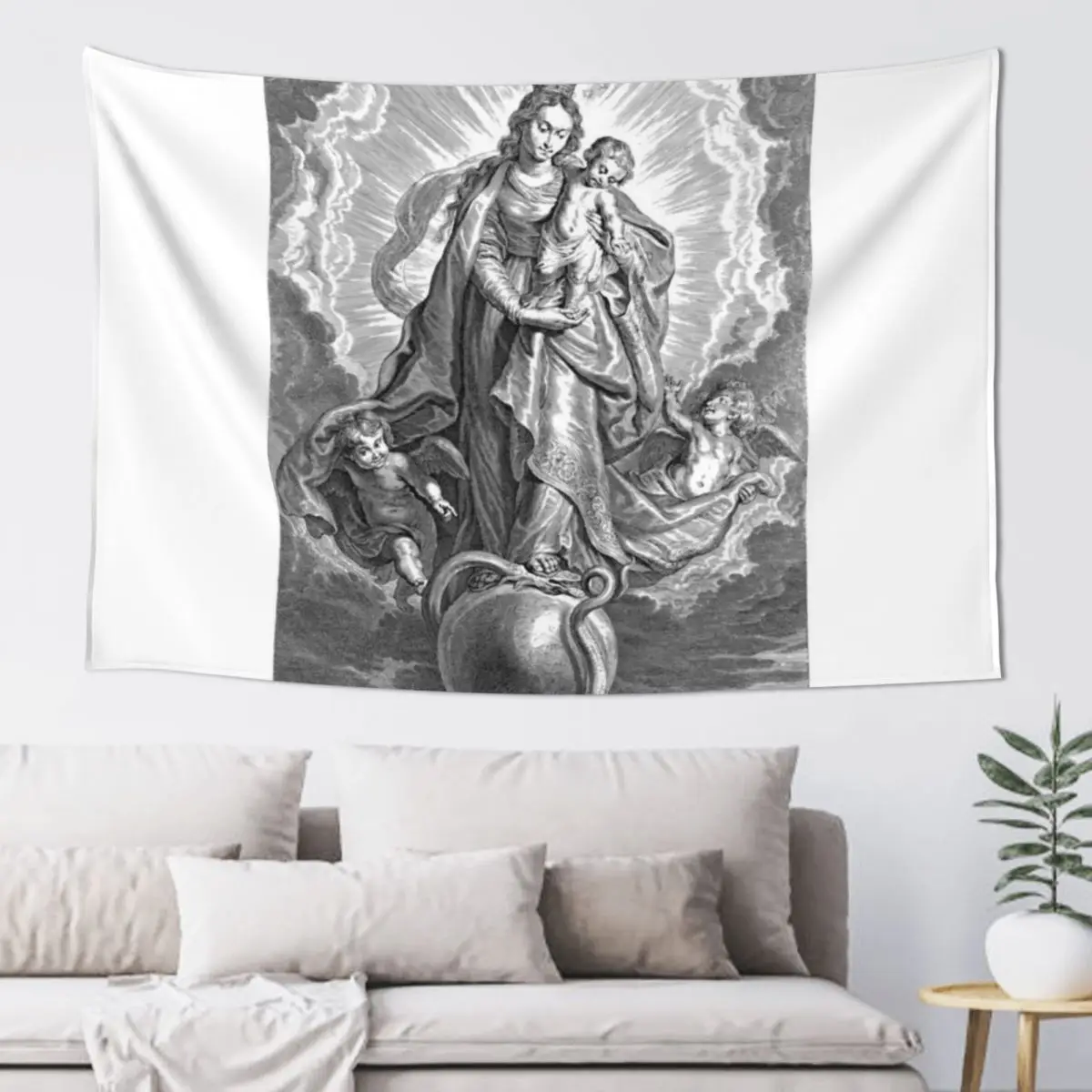 

Virgin Mary. Tapestry Decoration Wall Wall Tapestries House Decor Tapestry