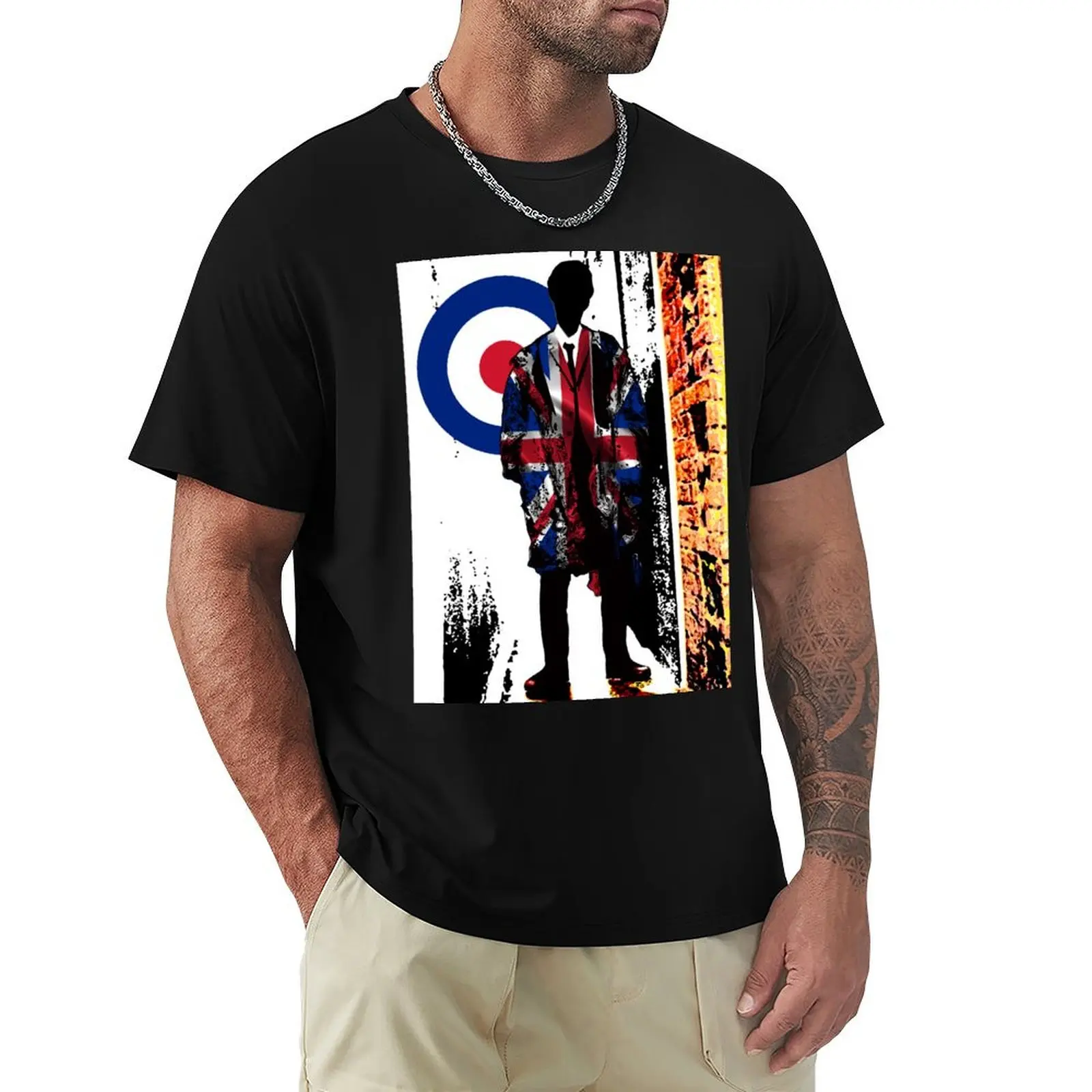 Brighton Famous Mod Alley Pop Art V18a T-Shirt Non-Shrink Basic Cotton T-Shirt