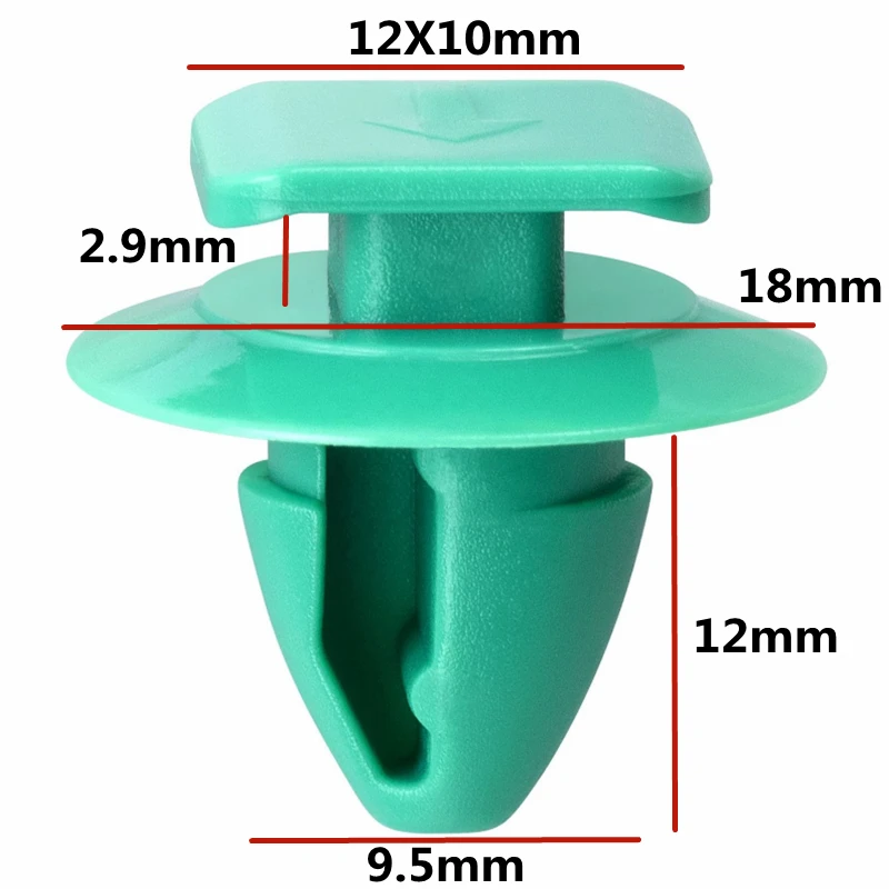 20Pcs For 9.5mm Hole OE: 68102758AA Auto Wheel Arch Fender Retaining Clips Universal Plastic Car Mudguard Fastener Clips