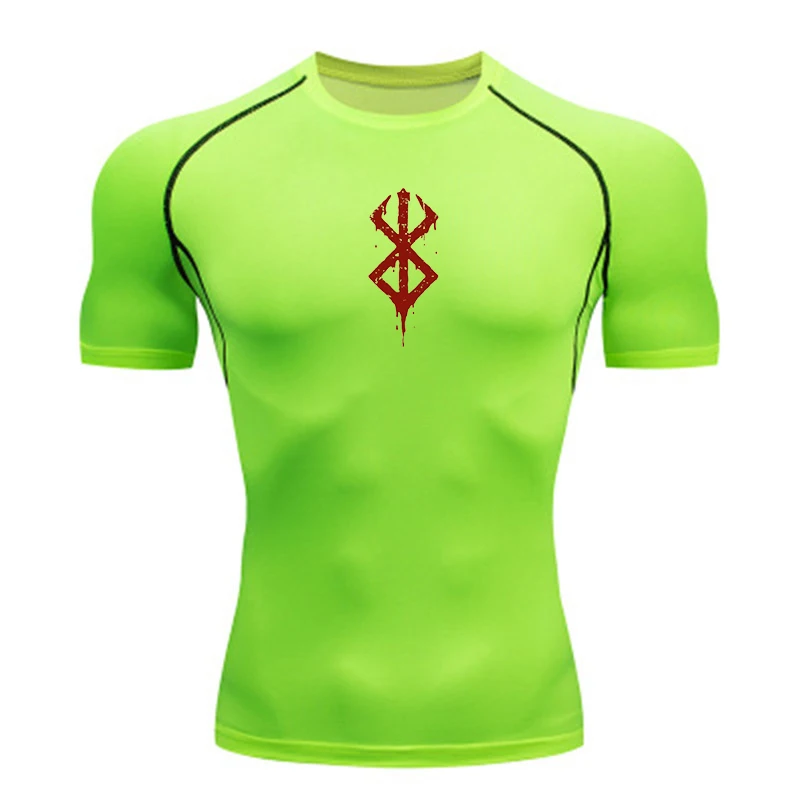 Summer Sports Tops Quick Dry Men's Compression Shirt Short Sleeve Second Skin Gym Workout Fitness Running T-Shirt Men Wear