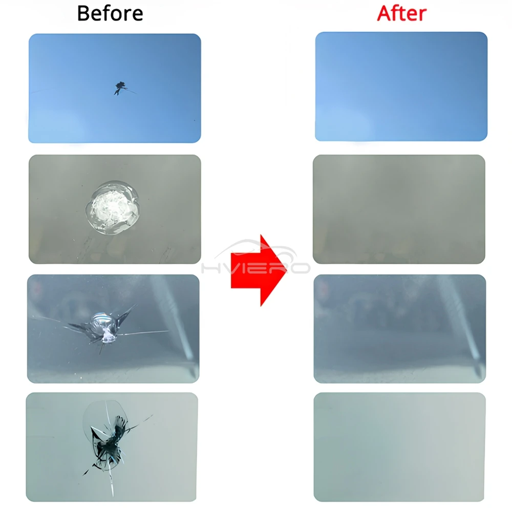 Car Windshield Repair Resin Kit Tools Windscreen Break Scratch Restoration Protective Stickers Glass Cleaner Care No Trace Wash