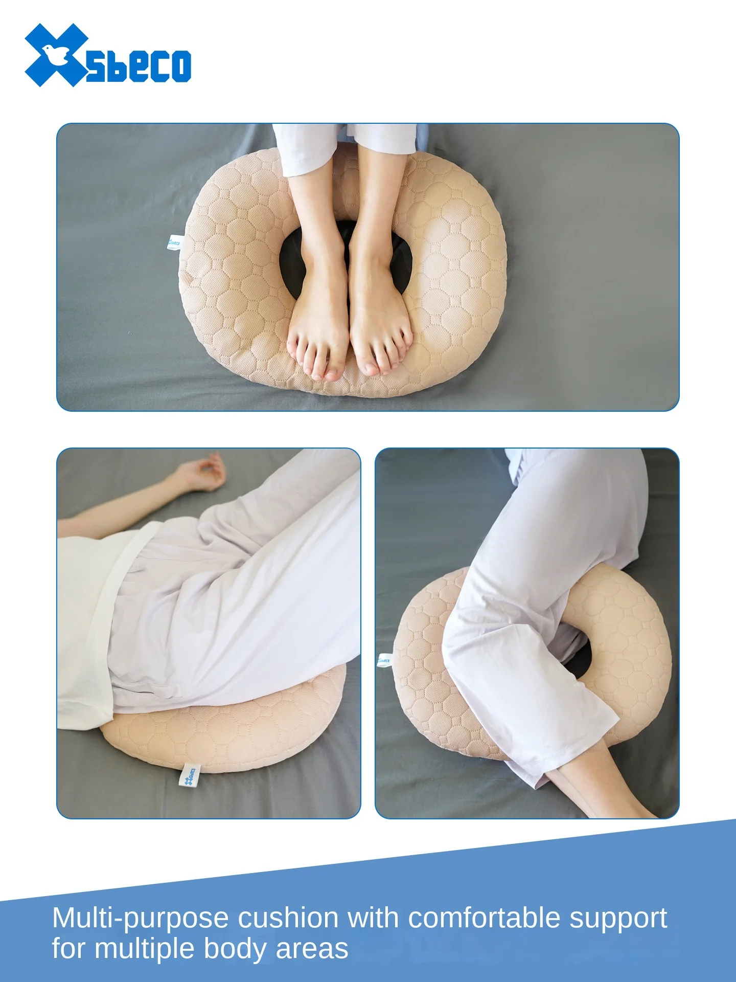 Coussin de siège respirant en tube PE amélioré, coussin de fessier anti-pression, accessoire de confort pour la position assise, idéal pour les personnes âgées en repos prolongé