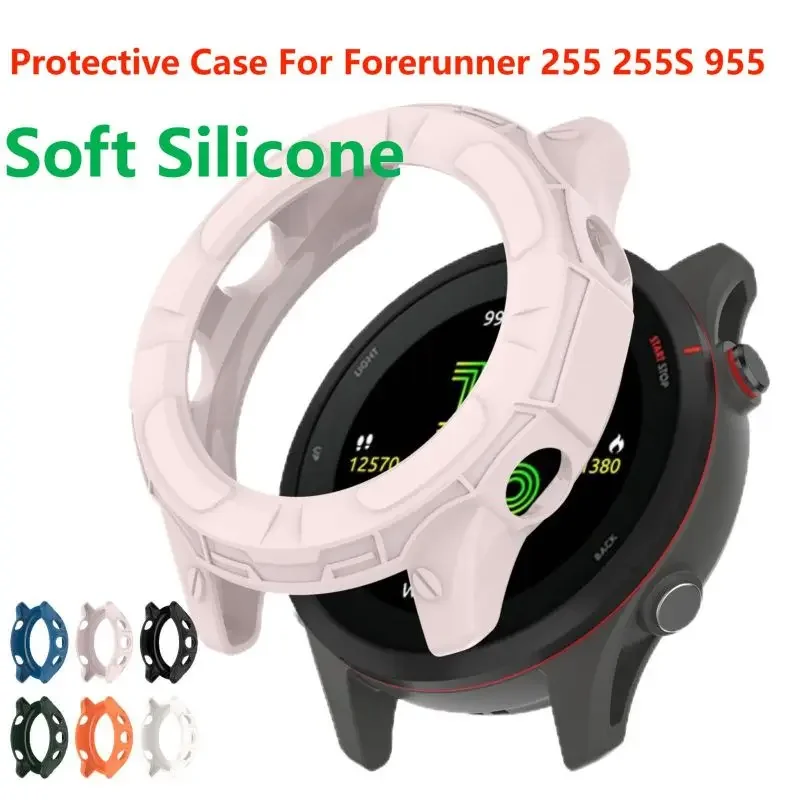 Silicone Case Cover For Garmin Forerunner 255 255S 955 Smart Watch Strap Soft Protective Bumper Protector Shell Accessories