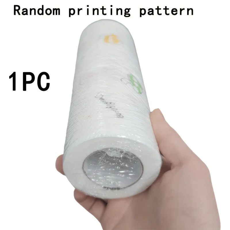 

1 рулон, 50 шт. одноразовых кухонных бумажных полотенец, многоразовая моющаяся салфетка с произвольным рисунком для мытья посуды, уборки и впитывания жира