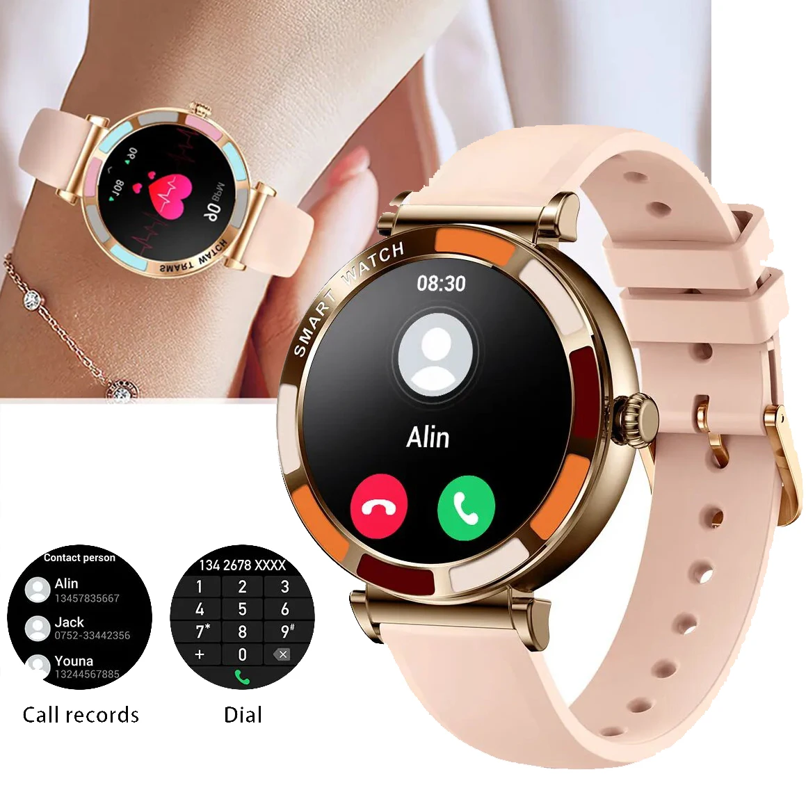 Smart Watch Bluetooth Calling Wristwatch Man Health Monitoring AI Voice Sports Fitness Tracker Women Lady Luxury Smartwatch