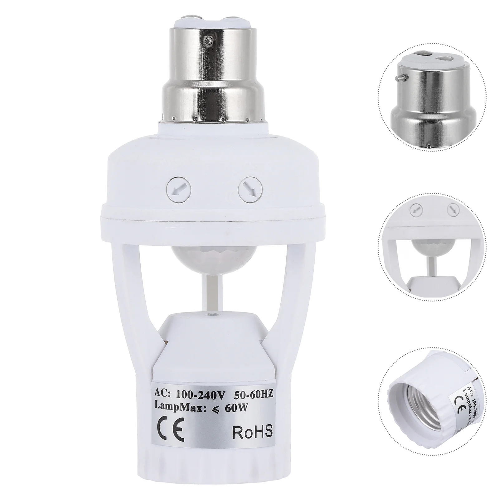 Imagem -02 - Suporte da Lâmpada de Indução Lâmpada Soquete Led Screw Converter Smart Adapter pc Motion Sensor E27 E14