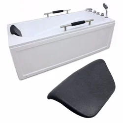 Spa Bath Pillow PU Bathtub Headrest Waterproof Bath Cushion 265*150*60mm BLACK Bathtub Pillow For Neck Head Support Free Ship