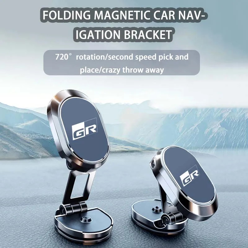 Metal Magnetic Attraction Car Phone Mount GPS Holder For GS RAV4 Corolla C-HR Camry YARiS C-HR 2019 2023 2024 Accessories Logo