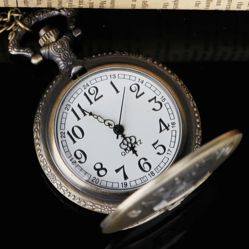 خمر البرونزية Sarajevo-themed ساعة الجيب قلادة قلادة للرجال والنساء سحر مجوهرات هدايا Relojes دي Bolsillo