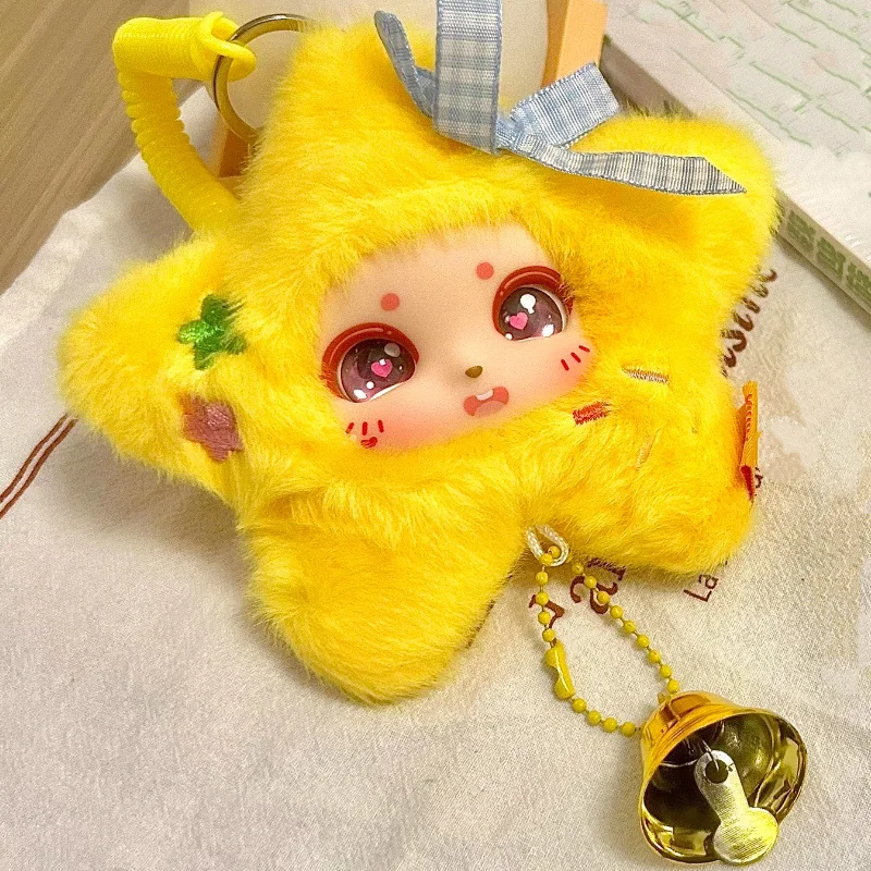 Porte-clés en peluche étoile porte-bonheur, mignon, créatif, sac à dos en vinyle, pendentif rose, décoration de voiture, cadeau de noël pour filles, nouvelle collection