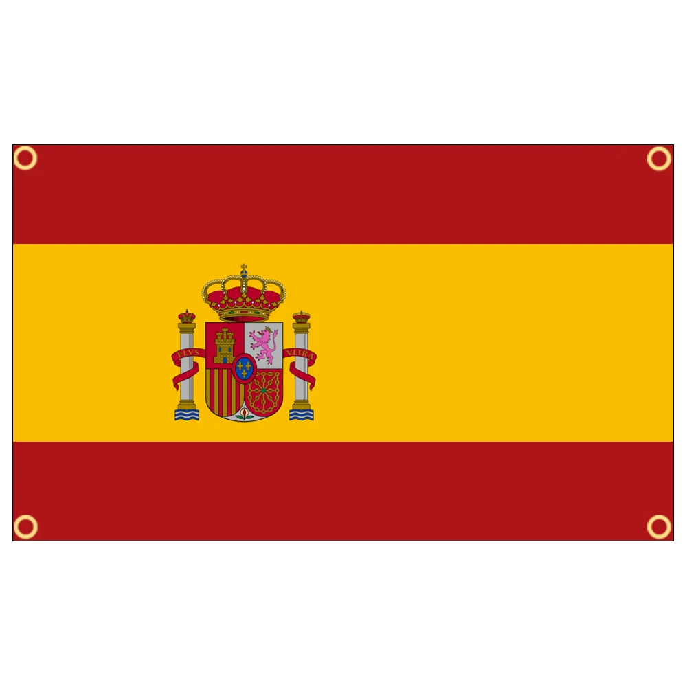 3×5 FT Spain Spanish Flag Polyester Printed Banner Tapestry For Decor
