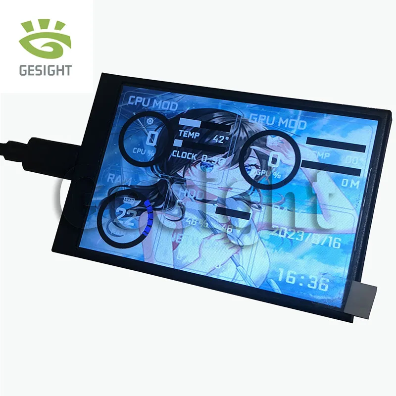 Portable Monitor 3.5 Inch IPS Secondary Screen TYPE-C Interface For Windows Computer CPU GPU RAM HDD Monitor Display