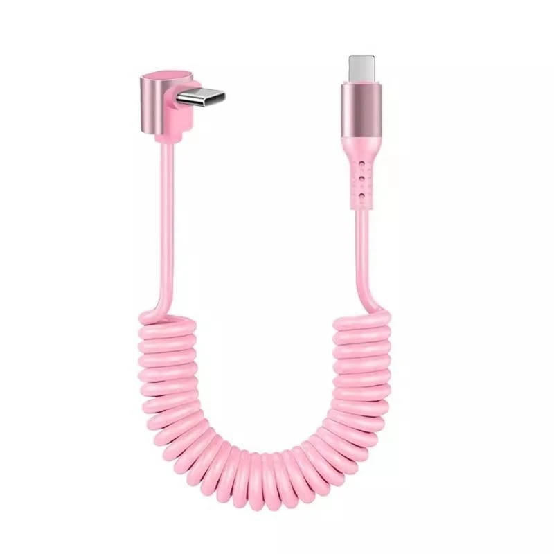 Câble USB C enroulé vers USB C PD100W Extension données rapide Conception