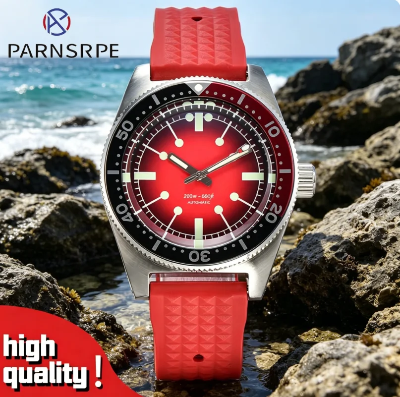 New style 40mm Men's diving watch NH35 automatic mechanical Luminous sapphire waterproof Single rotation