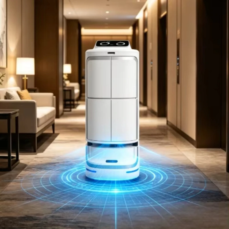 Customized Hotel Restaurant Intelligent Delivery Robot Automatic Navigation Obstacle Avoidance Commercial Food Serving Robot