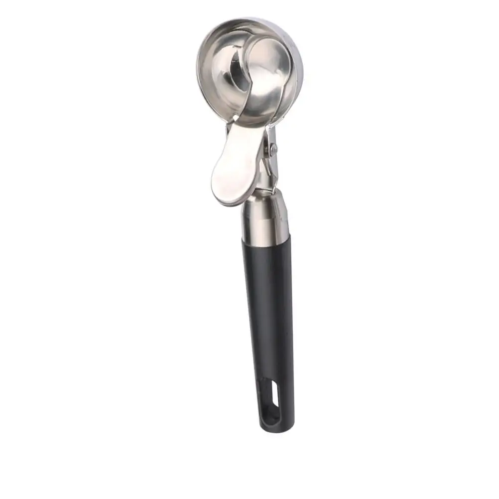 

Ice Cream Spoon Stainless Steel Melon Baller Kitchen Machine Black Color Scoop Cookie Dough Dessert Fruit Salad Tools