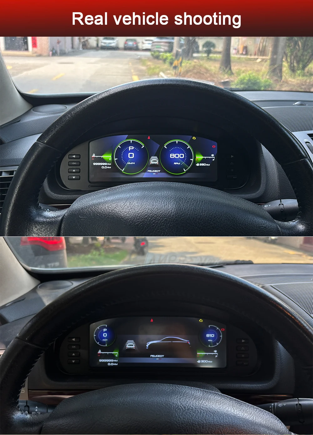 LCD Dashboard For Peugeot 407 407SW 2004-2010 Digital Cluster Car Virtual Cockpit Instrument with Auto Speedmeter Tachometer