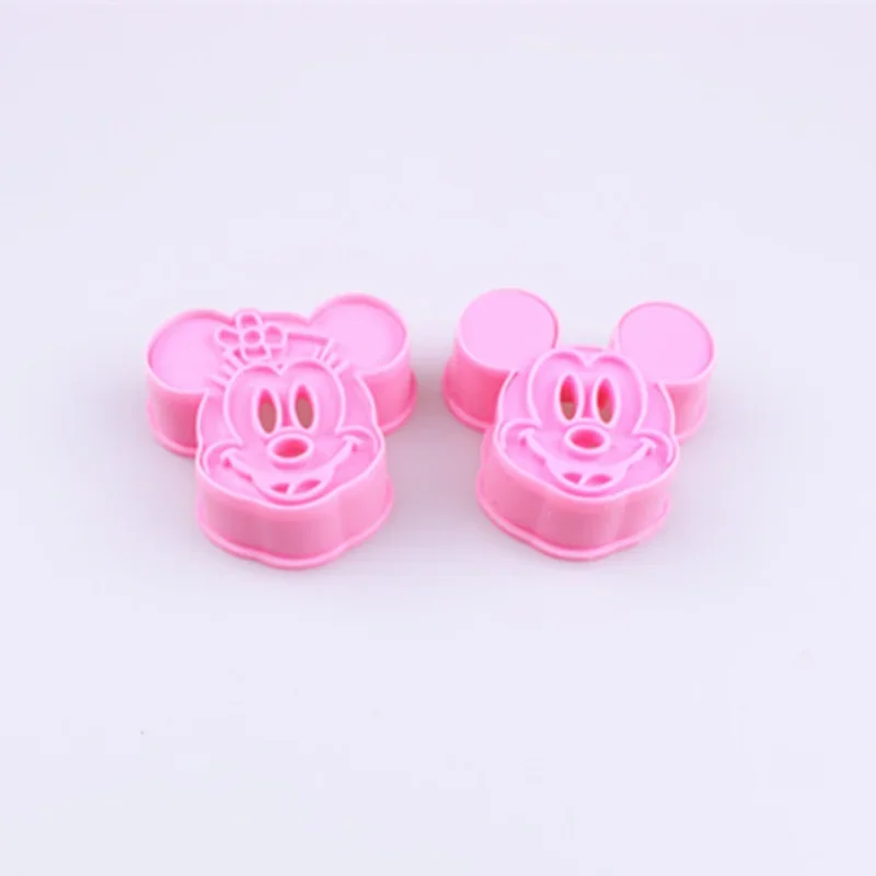 Disney Mickey Mouse Minnie Plastic Cartoon Molds Cute Cookies Rice Balls Color Mud Molds Kitchen Tools Gadgets DIY Baking Molds