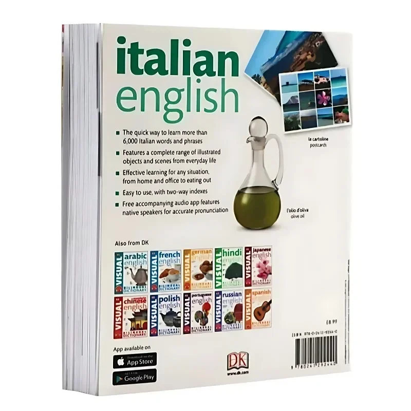 DK Italian-English Bilingual Visual Dictionary Bilingual Comparison Graphic Dictionary Book Italian Learning Book