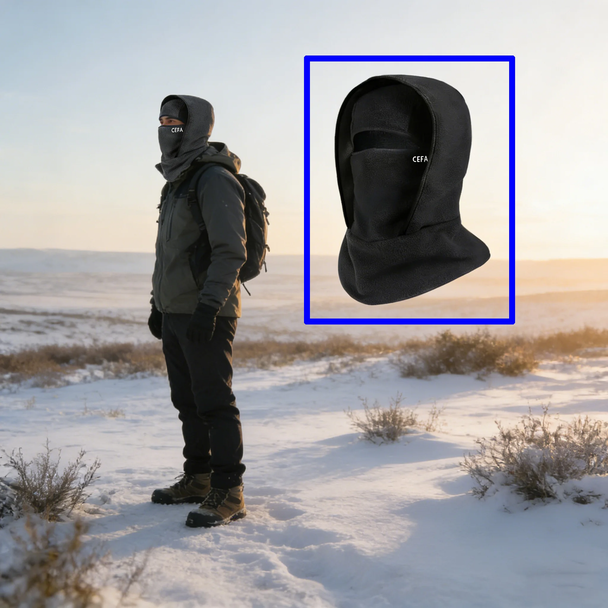 1Pc Winter Balaclava Knit Hood - Windproof Mask, Motorcycle Riding Headgear Warm Knitted Cap Cold Weather