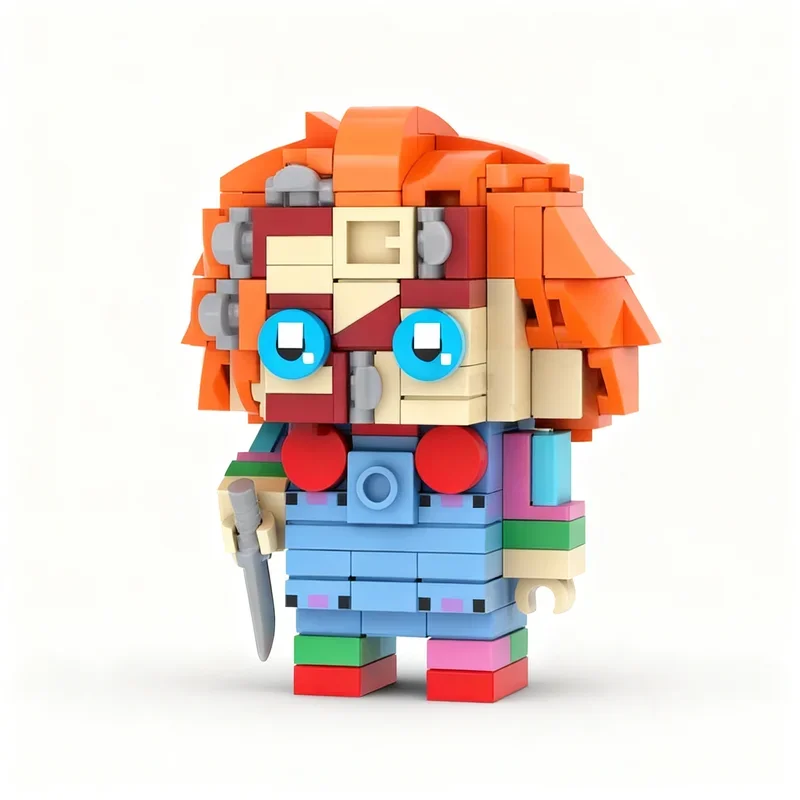 161pcs MOC Brickheadz Chucky Child S Play Model Building Blocks Toys Festival Gifts Architecture Assemble DIY Creative Idea