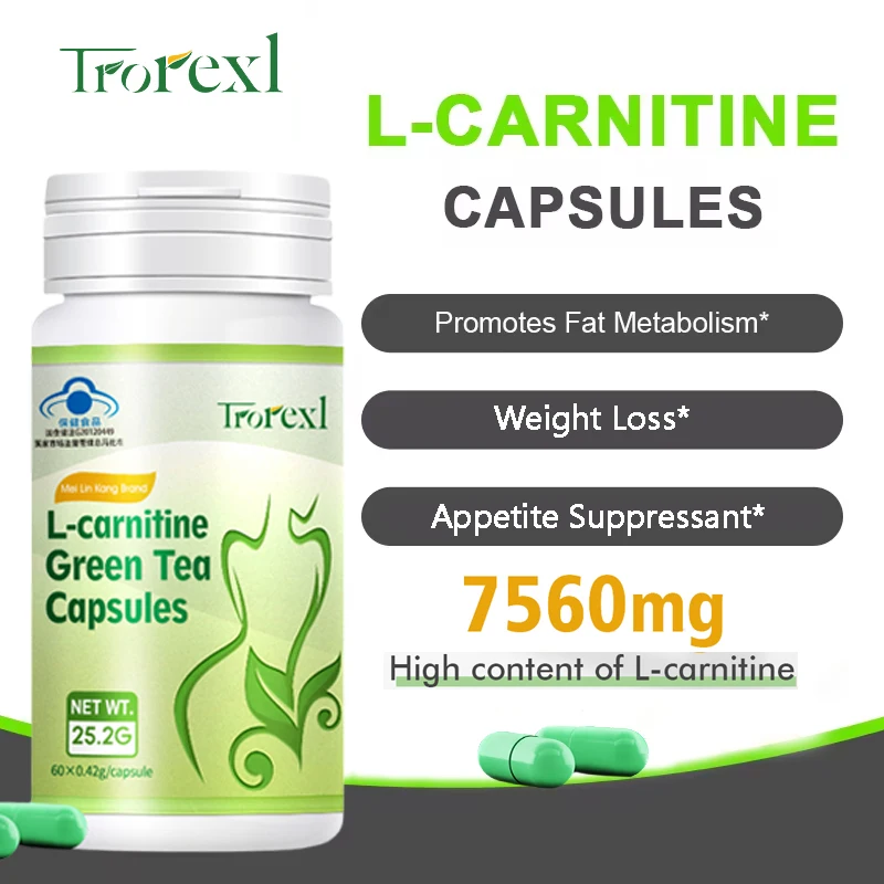 L-Carnitine Capsules Weight Loss for Men & Women Exercise Dietary Gym Supplement