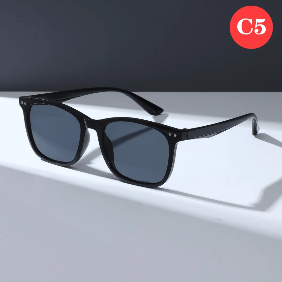 Square Sunglasses for Women and Men, Retro Colorful Frames, Lightweight and Comfortable for Everyday Wear