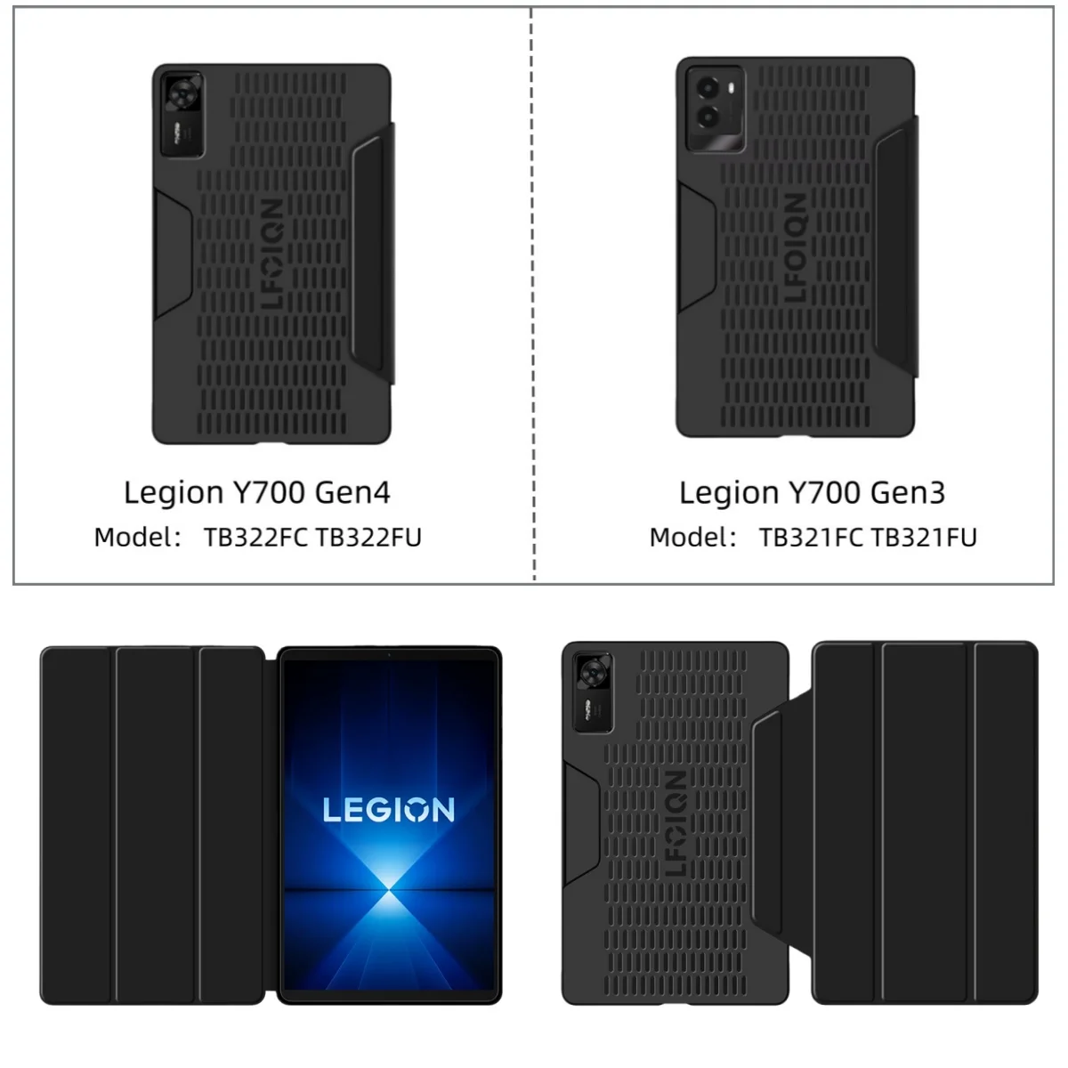 Smart Cover for Lenovo Legion Y700 Gen4 Gen3 Tablet Case 8-inch 2025 Folding Stand Protective Shell for Legion Tab Gen 4 3