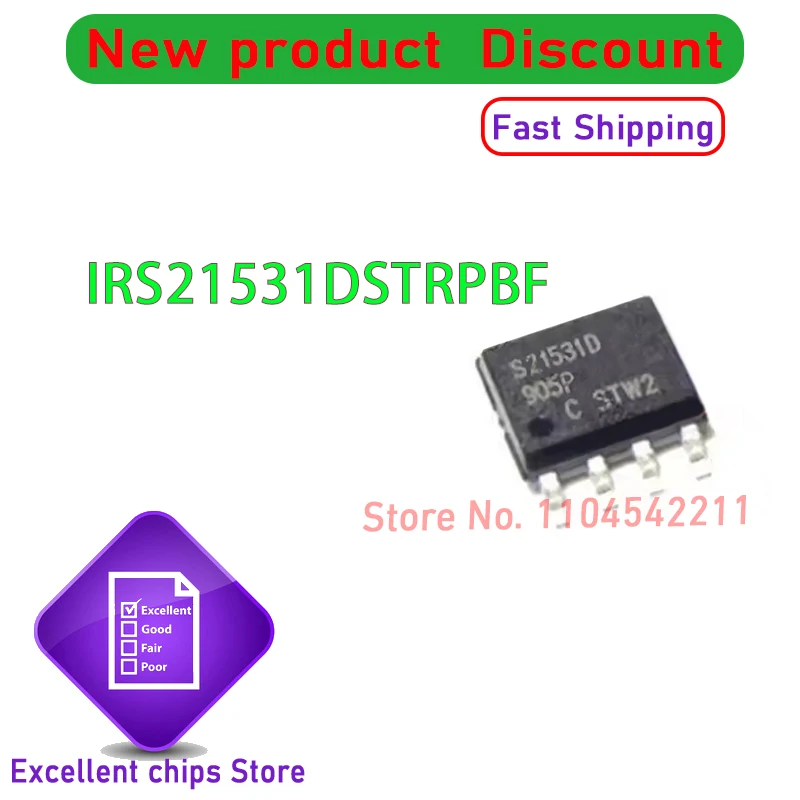10pcs/lot 100% New Original S21531D IRS21531D IRS21531DS IRS21531DSTRPBF SOP-8 Chip