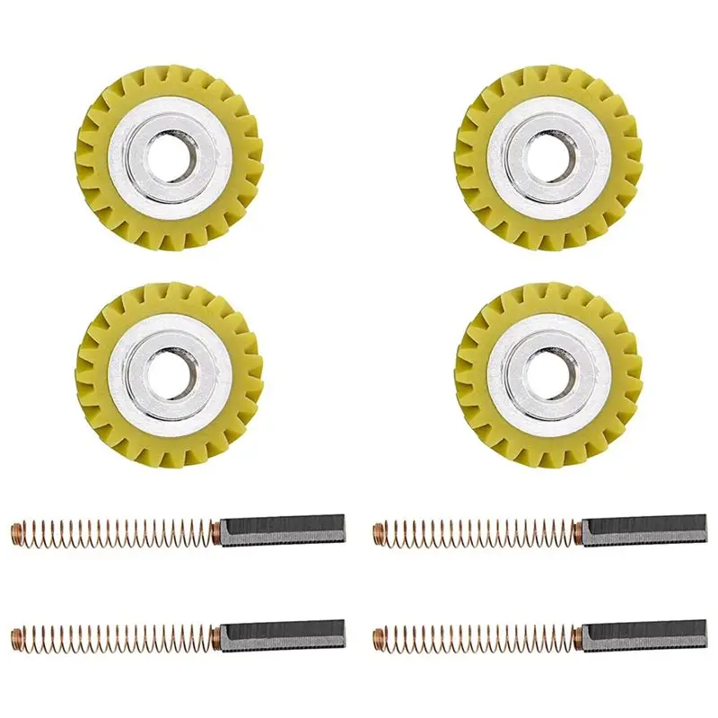 A69X-W10112253 Mixer Worm Gear & W10380496 Carbon Brushes Yellow Metal For Whirlpool & Kitchenaid Mixer Number 4162897 view 2