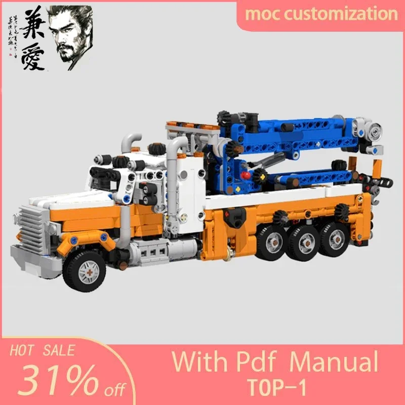 1003PCS Moc City Engineering Heavy-duty Tow Truck  Model Technology Building Blocks Creative Children Bricks Toys Gifts