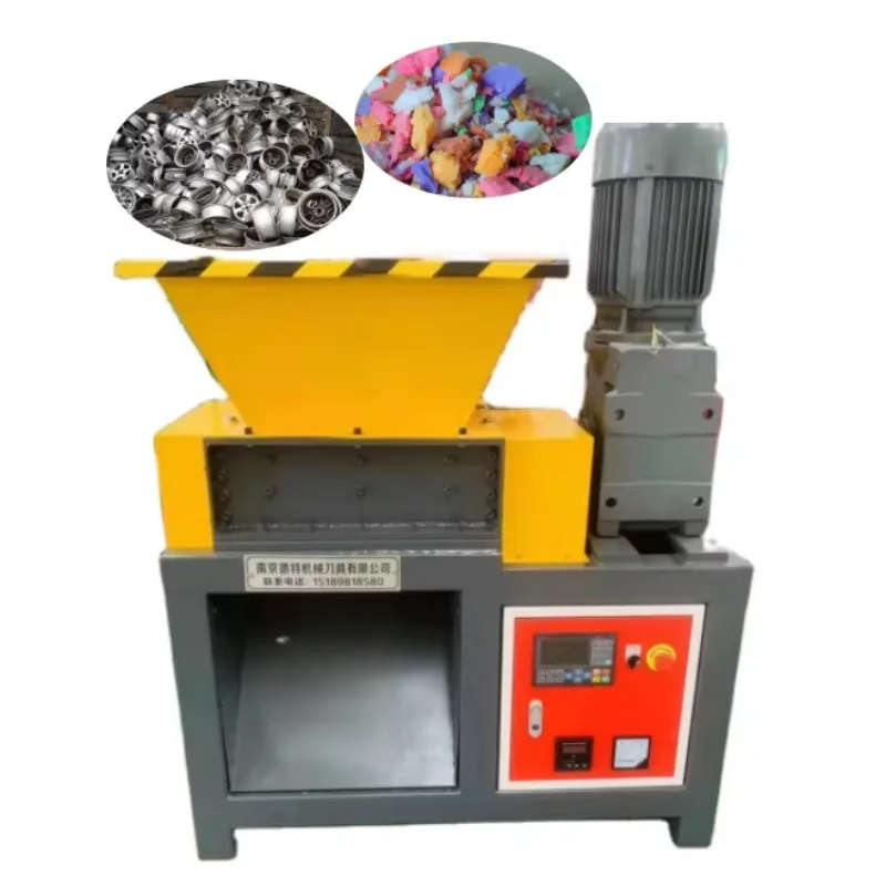 Factory Direct Plastic Crusher Automobile Wheel Hub Scrap Steel Plate Shredder Waste Clothes Latex Cotton Foam Construction