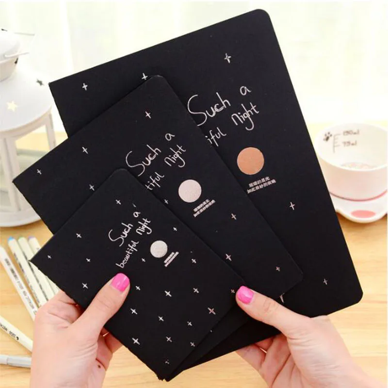 Creative Black Paper Notebook Diary Notepad 16K 32K 56K Sketch Graffiti Notebook For Drawing Painting Office School Stationery